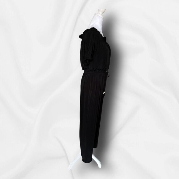 Vince Camuto Off-Shoulder Wide-Leg Jumpsuit Black Sz S Travel, Resort, Vacation - Picture 5 of 10